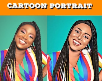 Fantastisch cartoonportret, aangepast portret, cartoonportret, afbeelding naar cartoon, portret van foto. Beste verjaardagscadeau-idee