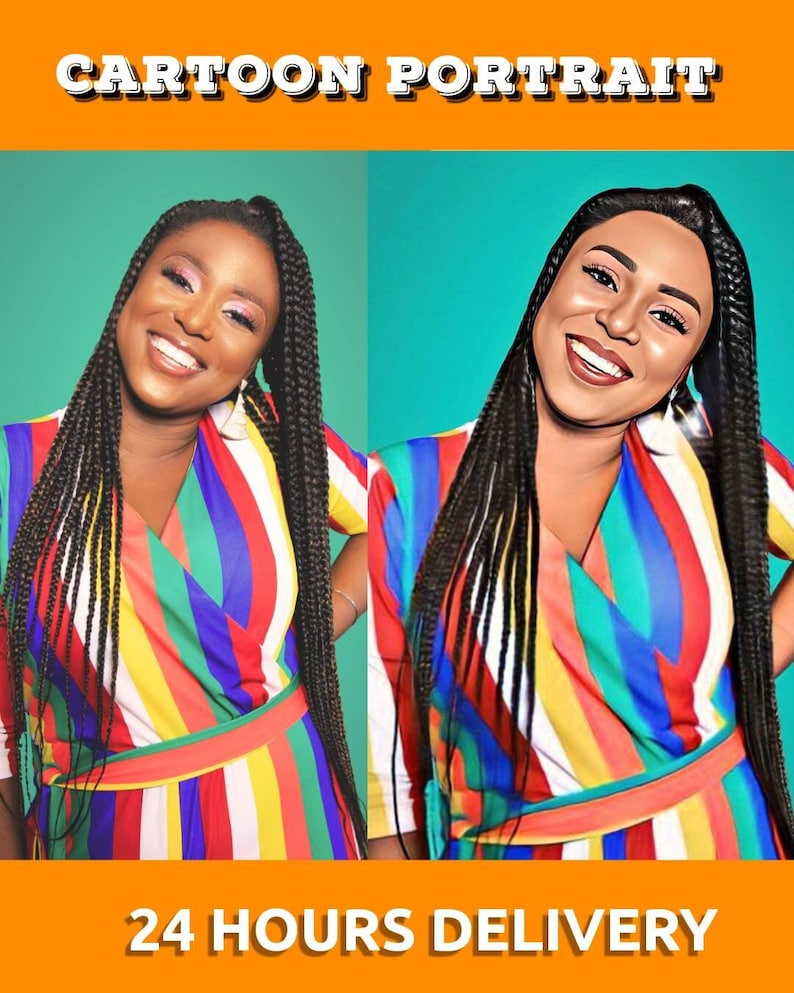 Cartoon Avatar, Create a Custom Cartoon Portrait Gift for your loved onces, Family Portrait, Caricature and Illustration image 1