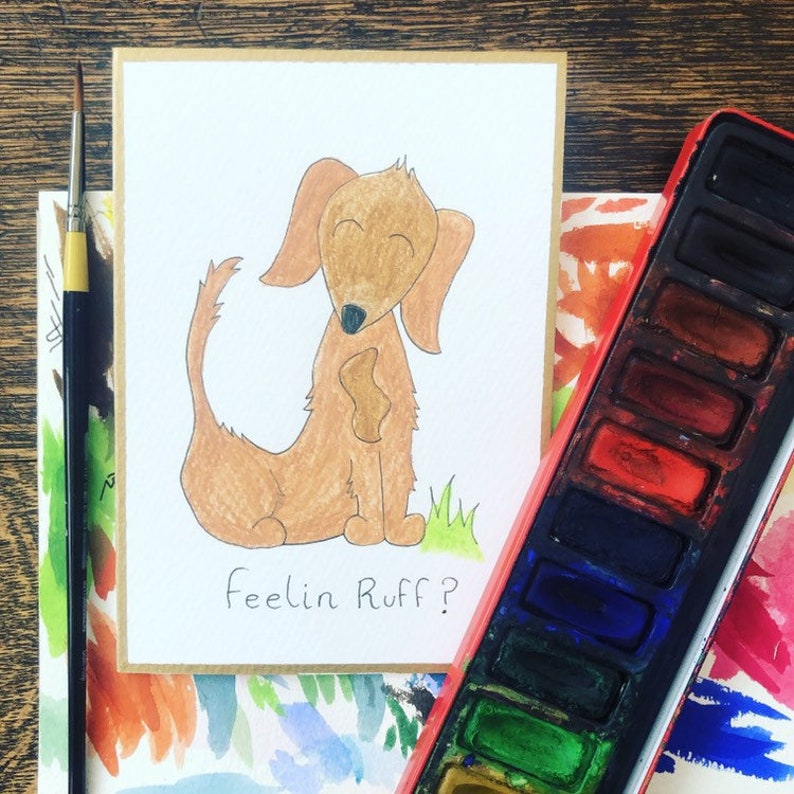 Feelin ruff get well soon cards