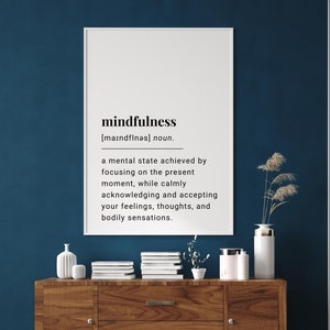 Definizione di consapevolezza / Citazione ispiratrice Stampa / Decorazioni per la casa / Stampa motivazionale / Decorazioni per l&#39;home office / Arte murale della camera da letto / Stampa positiva