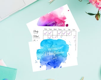 Downloadable Mindfulness Cards Increase Your Well Being & Productivity Printable with this Meditative Mindfulness Gift Self Care Present