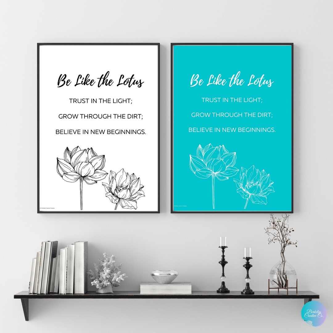 Lotus Flower Art Print | Instant Download & Printable Wall Art | Energy ...