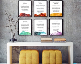 Chakra Meditation Poster | Chakra Art & Meditation Room Decor | Instant Download 8x10 Printable Wall Art