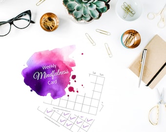 Downloadable Mindfulness Cards Increase Your Well Being & Productivity Printable with this Meditative Mindfulness Gift Self Care Present