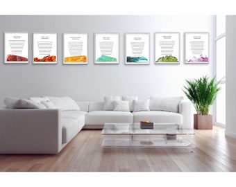 Chakra Meditation Poster | Chakra Art & Meditation Room Decor | Instant Download 8x10 Printable Wall Art