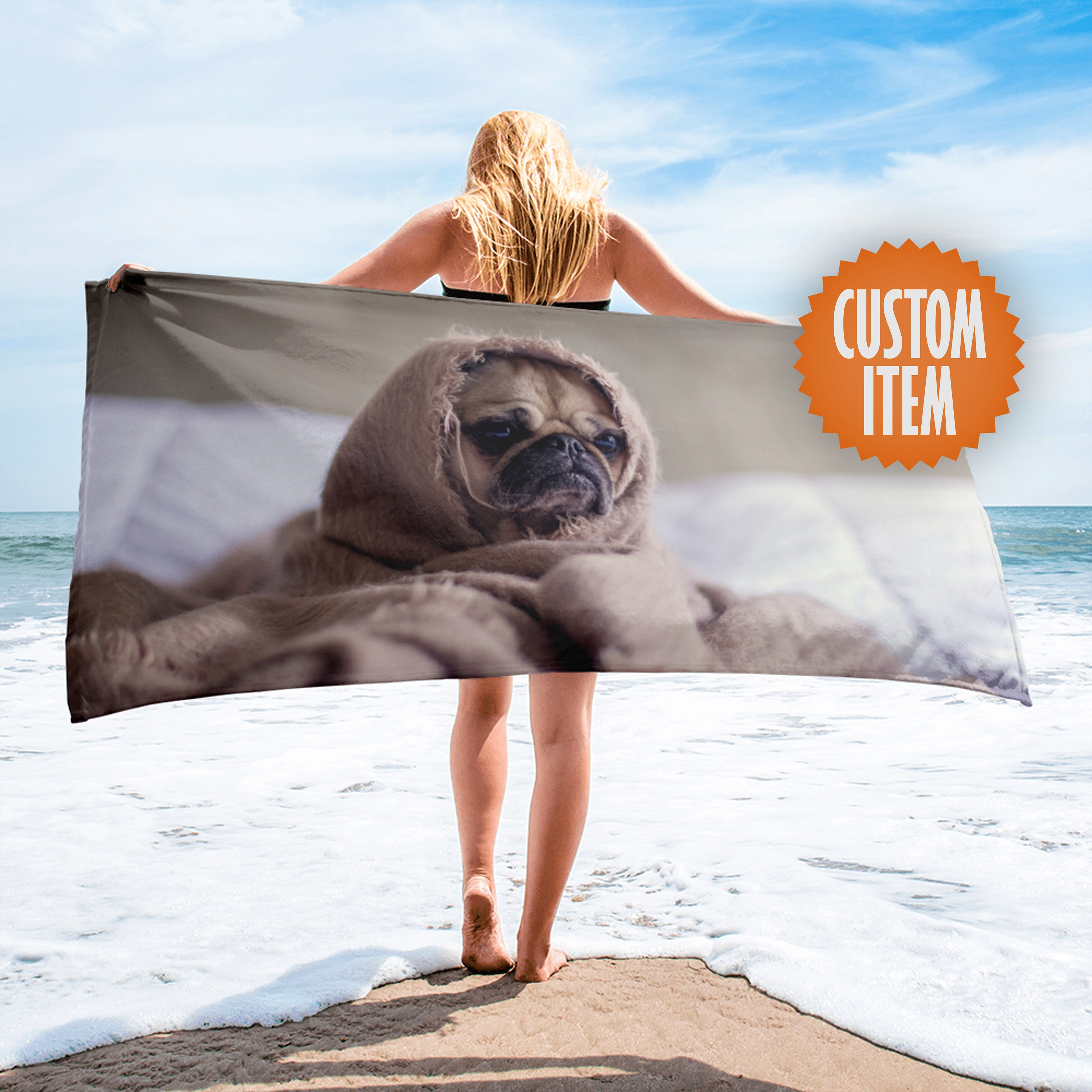 Dog Print Asda Dog Blanket Beach Towel Asda Personalised Blanket