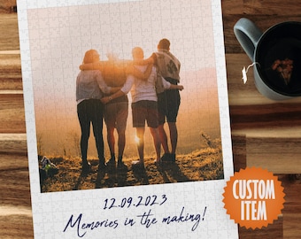 Personalized Puzzle from Picture | Retro Polaroid Frame Jigsaw Puzzle | Custom Photo Gift