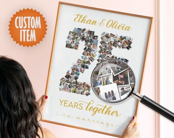 25th Wedding Anniversary Decorations - 25 Years Together | Twenty-fifth Anniversary Photo Collage