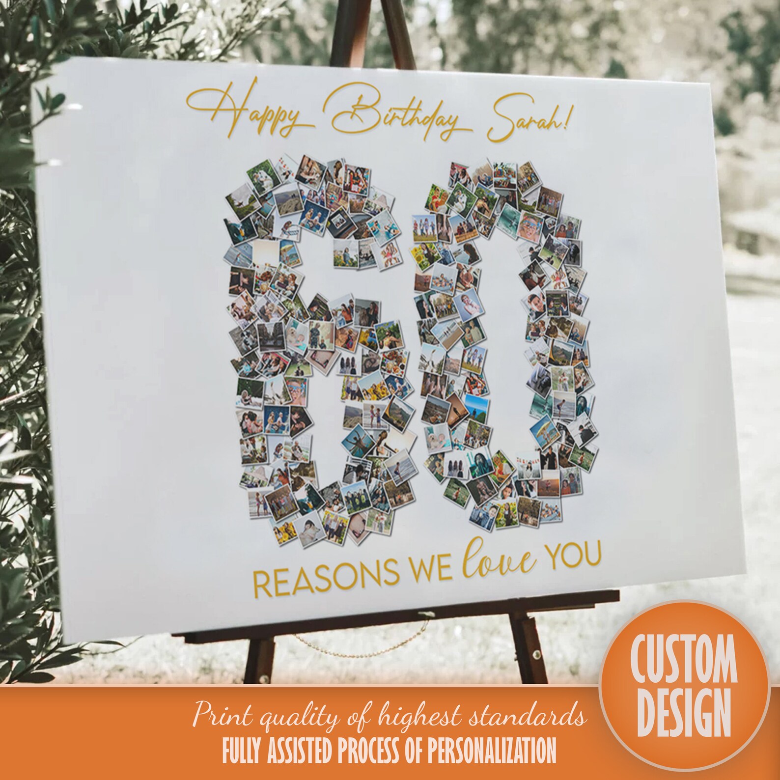 60th Birthday Decorations | 60 Things We Love About You | 60 Reasons We ...