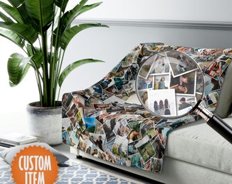 Custom Photo Blanket Collage | Personalized Picture Blanket | Custom Blanket with Pictures