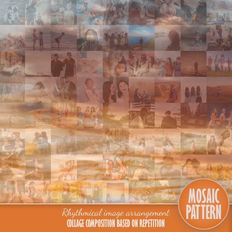 May include: A collage of images featuring people in various settings, including beaches, parks, and urban areas. The images are arranged in a rhythmic pattern, creating a visual mosaic.