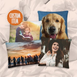 Customizable Pillow Custom Photo Pillow Personalized Picture Pillow Pet Photo Pillow Dog Photo Pillow image 1