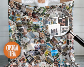 Custom Photo Blanket | Customizable Blanket with Pictures | Picture Collage Blanket
