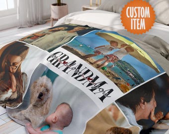 Grandma Blanket - Custom Photo Blanket | Personalized Gift for Grandmother