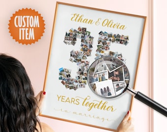 35th Wedding Anniversary Decorations - 35 Years Together | Thirty-fifth Anniversary Photo Collage