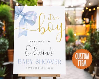 Gender Reveal Decorations - Baby Shower Welcome Sign | Personalized Gender Reveal Party Ideas