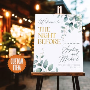 The Night Before - Rehearsal Dinner Sign | Wedding Rehearsal Welcome Sign | Rehearsal Dinner Decorations