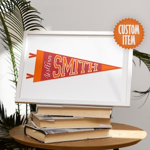 Name Pennant Flag | Custom Pennant Newborn Name Sign | Printable Baby Name Pennant | Personalized Nursery Decor