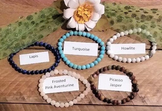 Gemstone Bracelet 6mm Gemstone Bracelet for Women Bead Bracelet