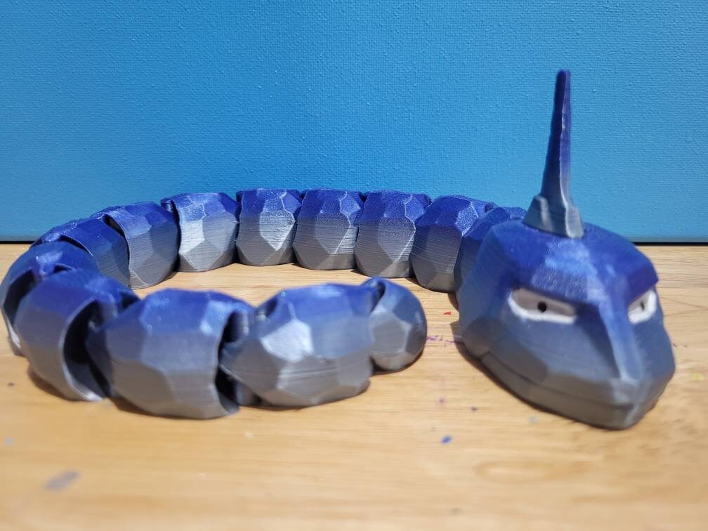 Onix - Flexi Articulated Pokémon with moving jaw (print in place, no  supports)