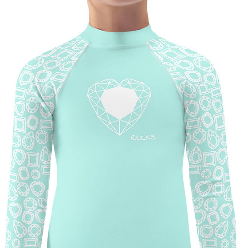 Diamonds Kids Rash Guard, Gems Kids Rash Guard, Rocks Kids Rash Guard