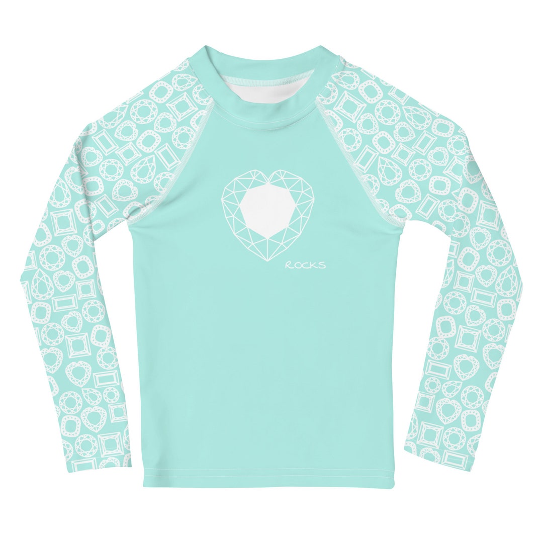 Diamonds Kids Rash Guard, Gems Kids Rash Guard, Rocks Kids Rash Guard