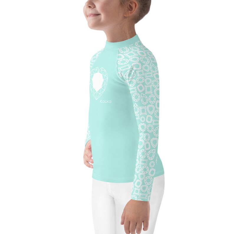 Diamonds Kids Rash Guard, Gems Kids Rash Guard, Rocks Kids Rash Guard