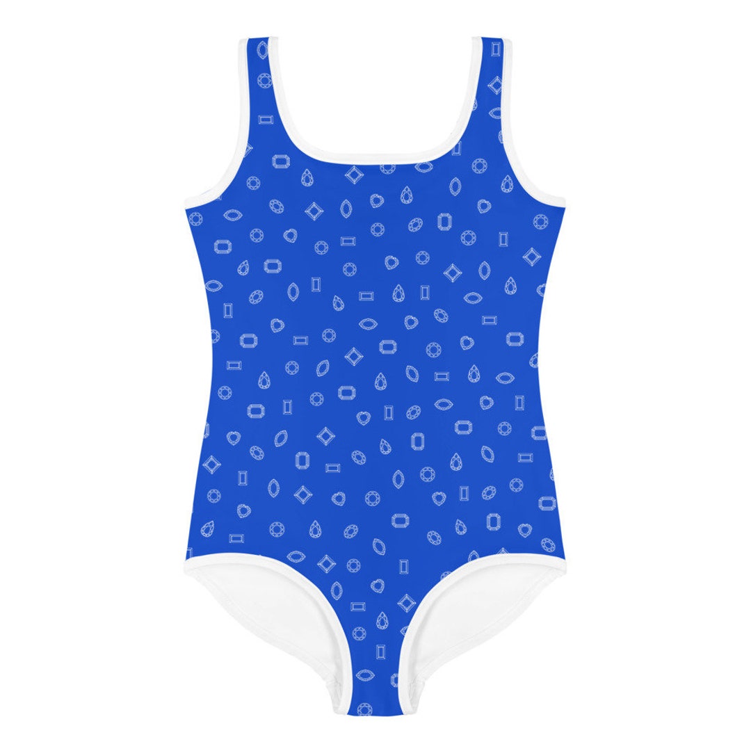 Gems Girls' Swimsuit 2T7T, Rocks Swimsuit, Diamonds Swim Suit, Gem Stones Swimsuit Etsy