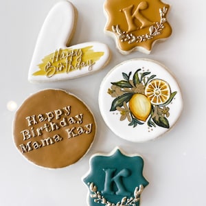 Lemon themed Birthday Cookies