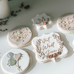 Get well soon decorated cookies