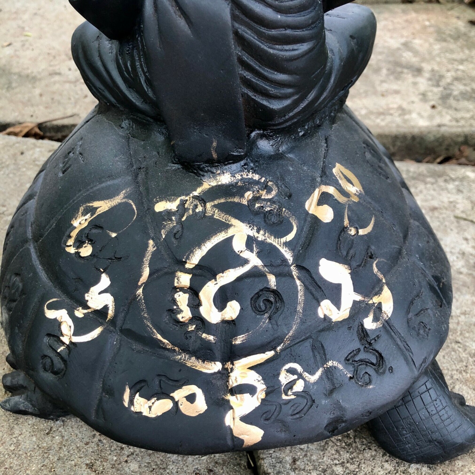 12.6 Large Golden Buddha Wealth Turtle Monk Statue - Etsy