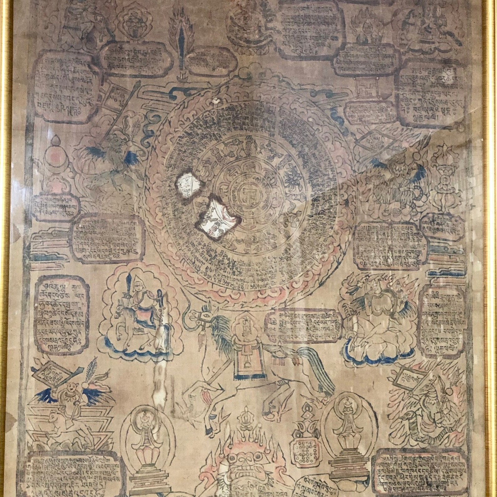 Antique China Tibet Calendar 18th C Wall Art Hanging Scroll - Etsy