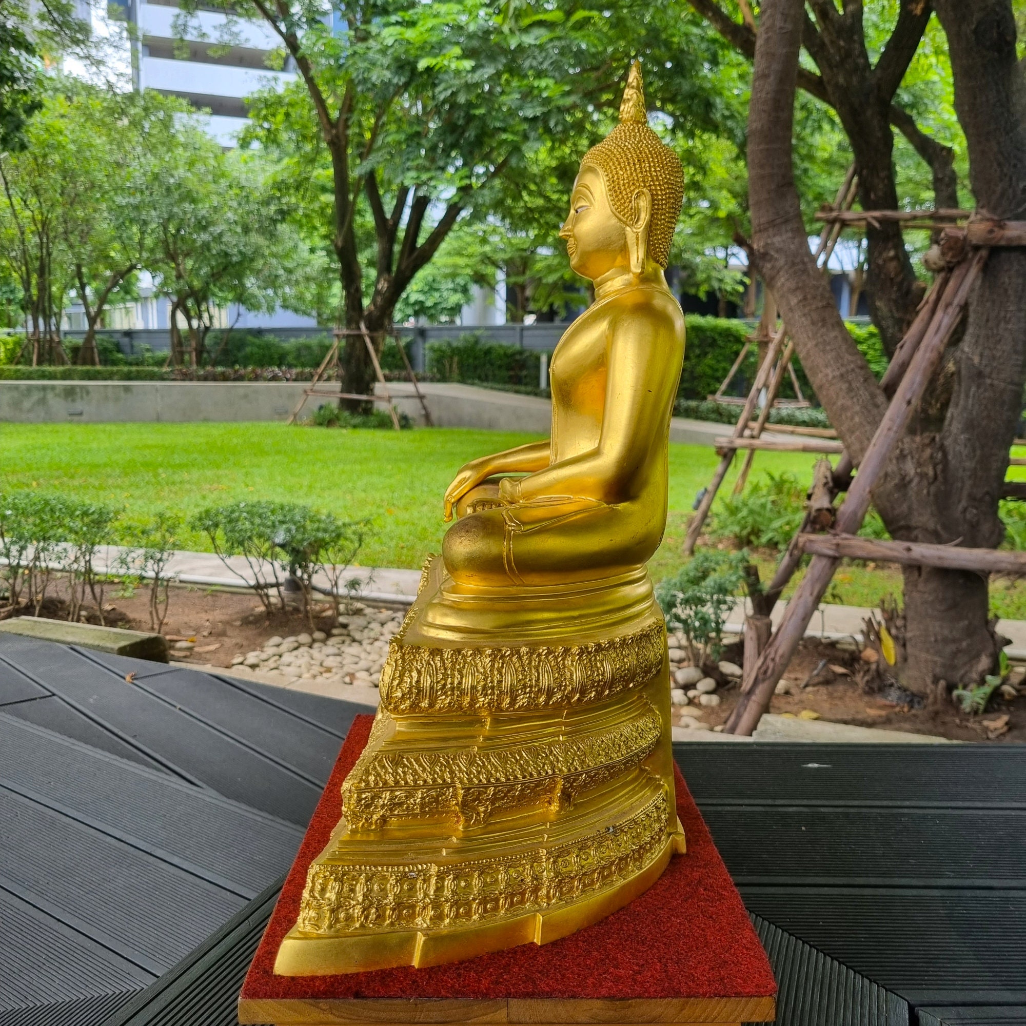 Buddha Statue Gold Plated and Blessed by Monk From Temple Wat Etsy