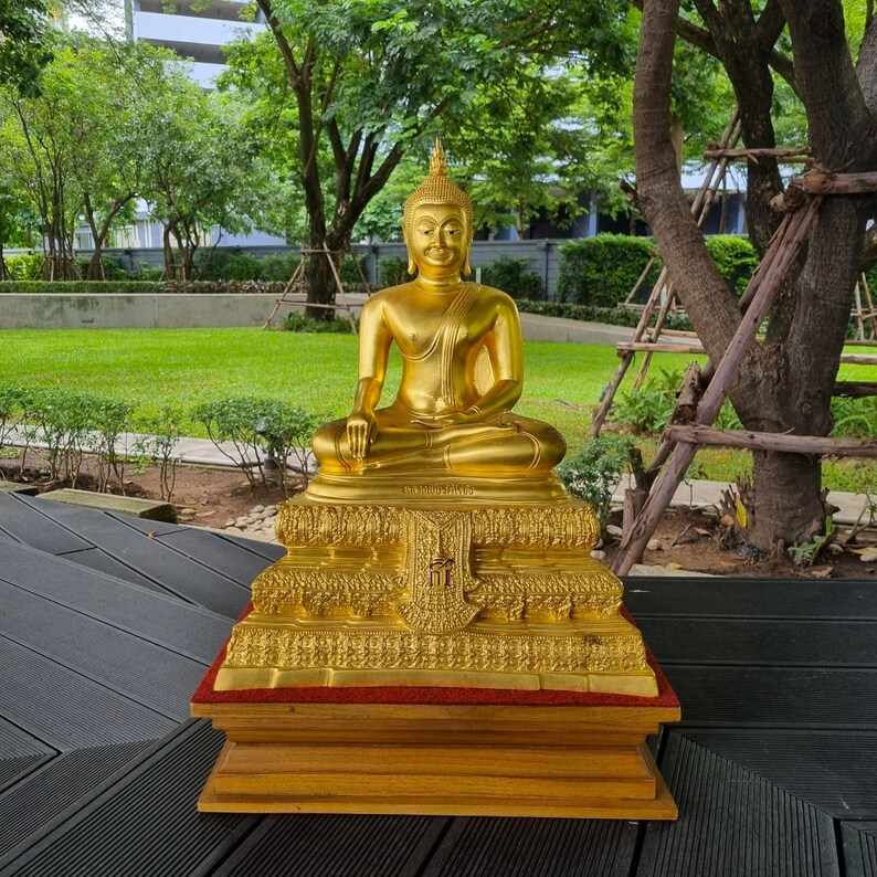 Buddha Statue Gold Plated and Blessed by Monk From Temple Wat Etsy