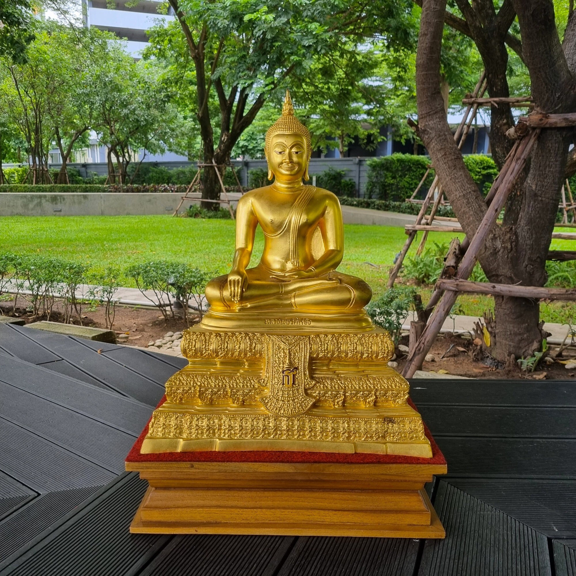 Buddha Statue Gold Plated and Blessed by Monk From Temple Wat Etsy