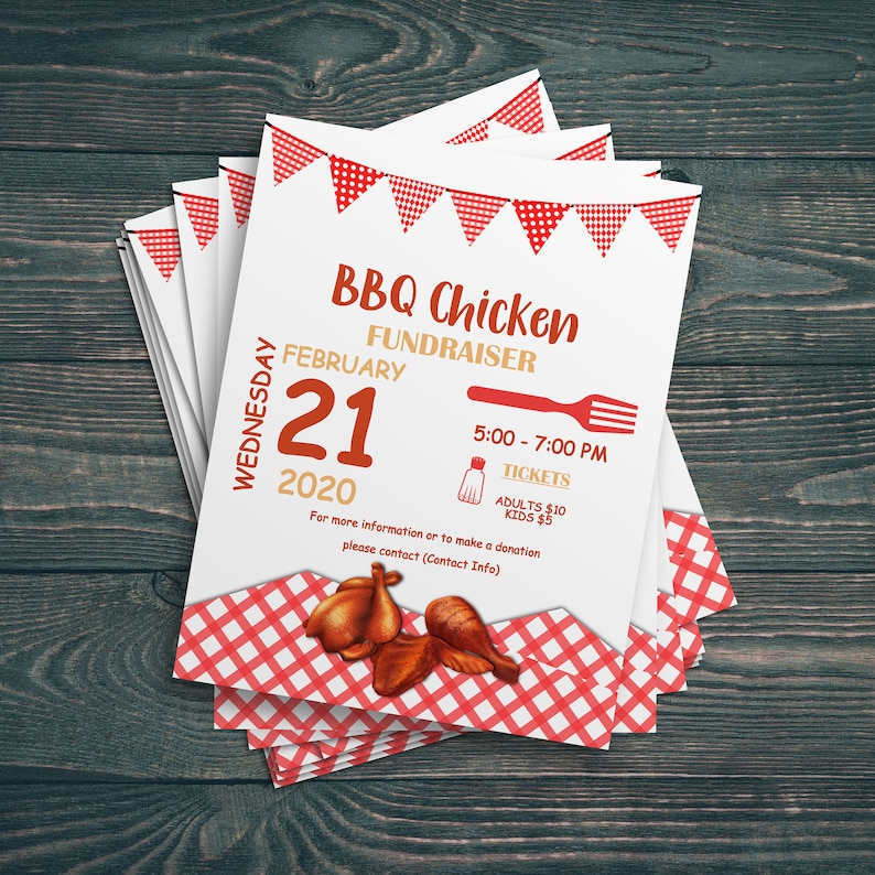 Bbq Fundraiser Flyer Template