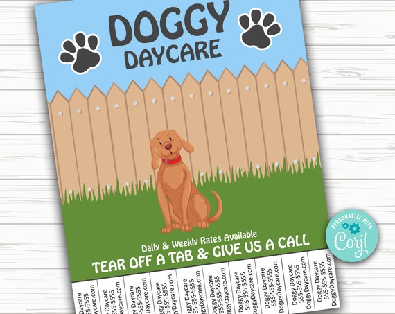doggy daycare flyer custom flyer pet sitter flyer editable flyer diy template dog sitting doggie daycare flyer printable pet flyer pet sitter flyer