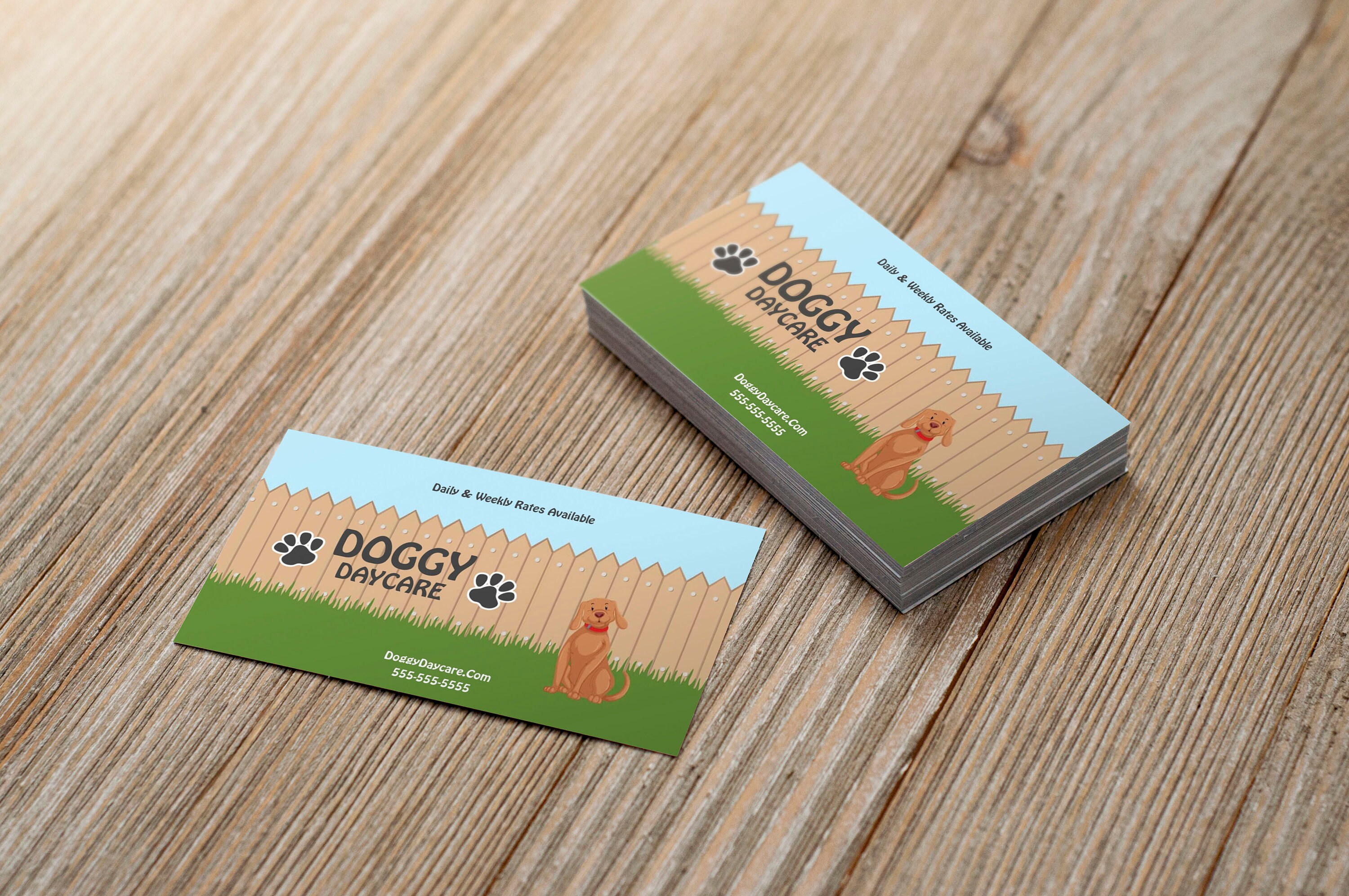 EDITABLE Doggy Daycare Business Card Flyer Set Pet Sitter Etsy