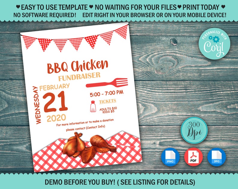 Bbq Fundraiser Flyer Template