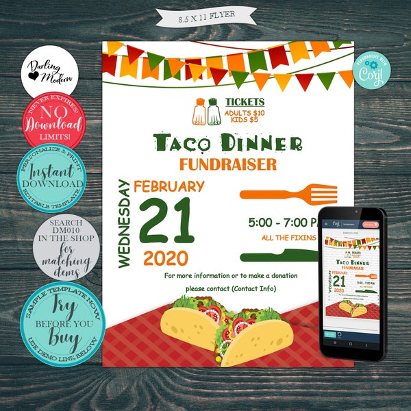 Taco Fundraiser Etsy