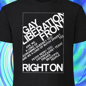 Gay Liberation Front vintage poster design tee