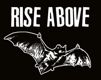 Rise Above middle finger bat tee