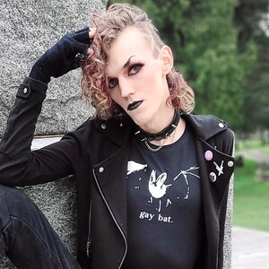 Gay Bat Goth Graphic Tee - Etsy