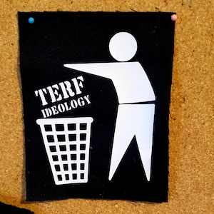 Anti-TERF Ideology sew-on patch
