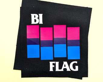 BI FLAG Punk Sew-on patch Bisexual Pride