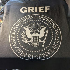 Five Stages of Grief punk rock tee shirt