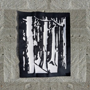 Winter Forest back patch - tree scene