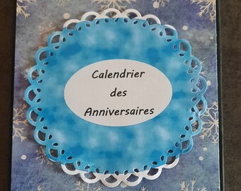 Blue Birthday Calendar