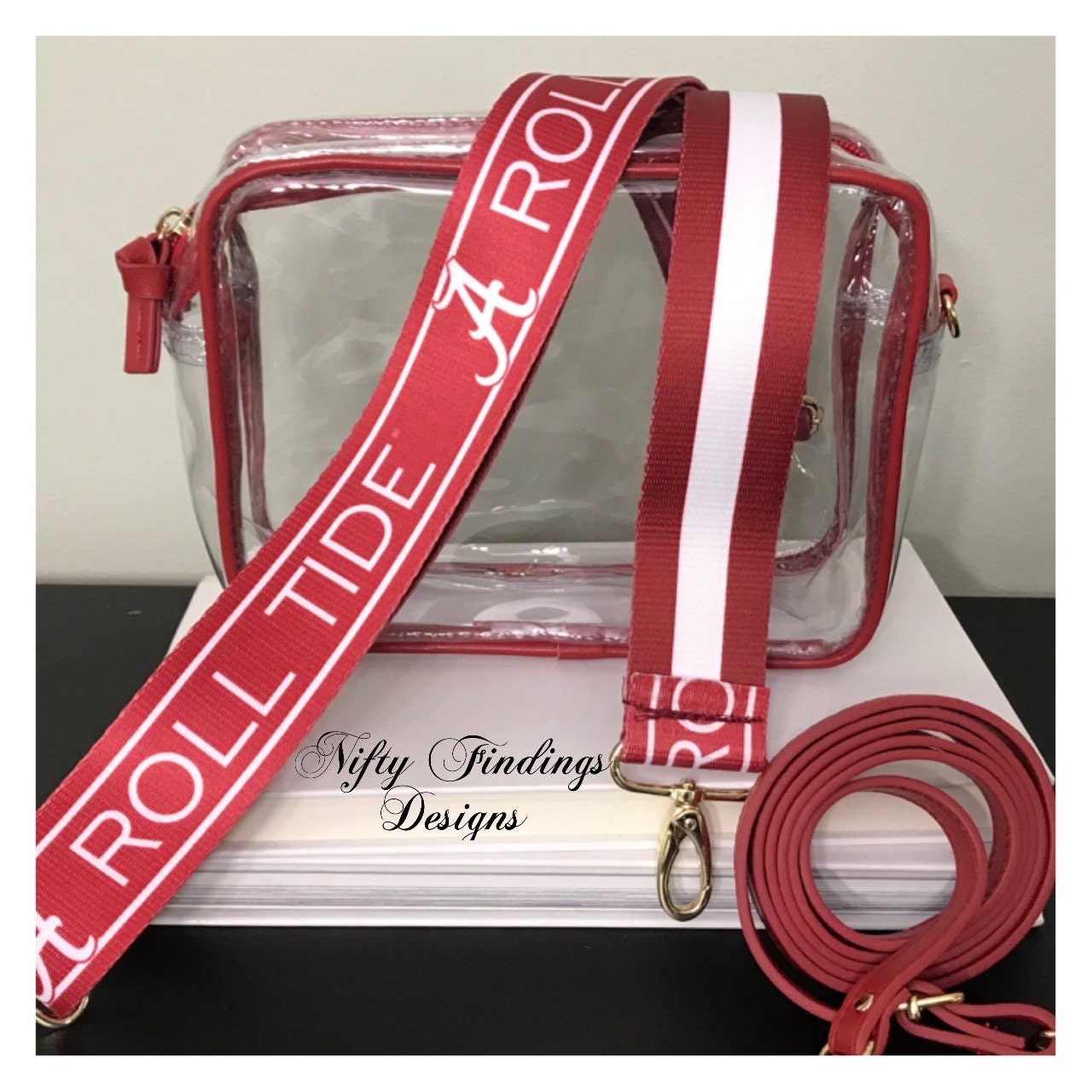 Personalized Sporting Event Clear Cross Body Purse with Vinyl Monogram