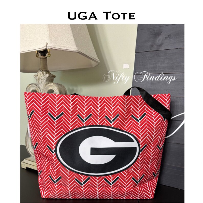 College Tote Bag Game Day Bag College Book Bag Carry All Etsy